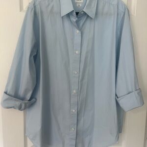 Wilfred Blue Casual Button Down Shirt Relaxed Fit